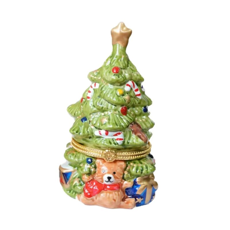 Шкатулка для украшений в виде рождественской елки, уникальный подарок, декор для свадьбы, Дня благодарения, Рождества, Дня Святого Валентина