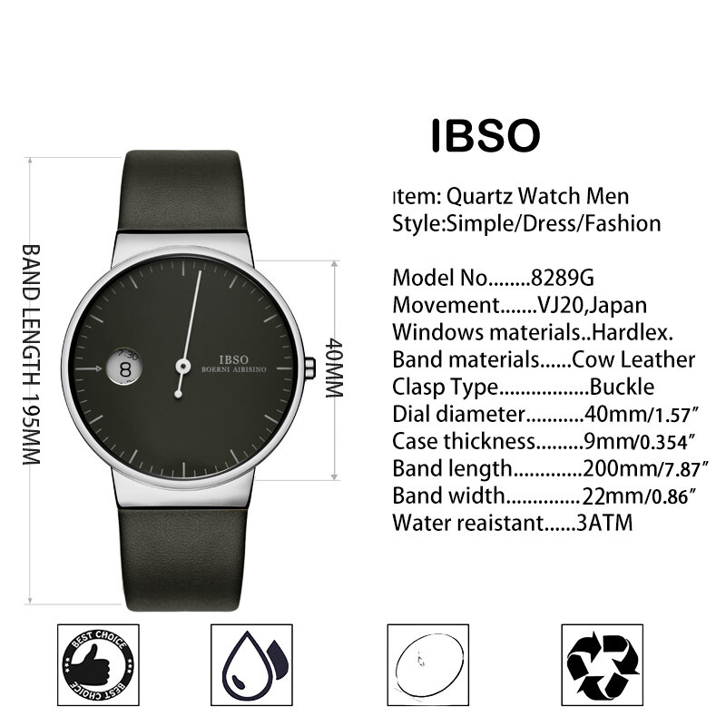 Relógio quartzo simples impermeável masculino, relógios de mergulho, relógio de pulso masculino, moda empresarial, relógio de pulso, uma mão, luxo, novo