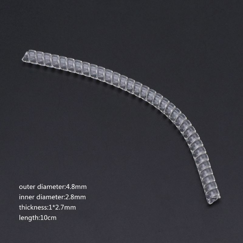 Redutor de tensão do cordão espiral invisível para homens e mulheres, ajustador criativo anel claro, transparente, tamanhos ajustáveis
