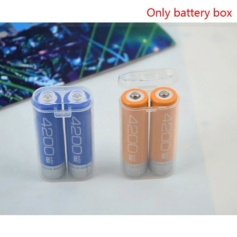 1PC 18650 Battery Portable Waterproof Clear Holder Storage Box Transparent Plastic Safety Case for 2 Sections 18650