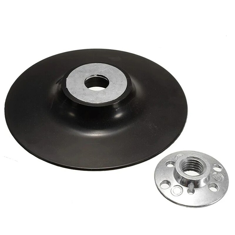 Tampon de support de disque en fibre avec contre-écrou pour meuleuse d'angle, plaque d'adaptation filetée M14, disques de ponçage, 5/6 en effet, 125mm, 150mm