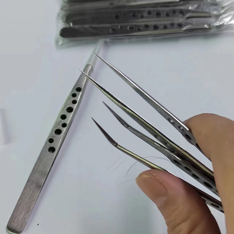 Precyzyjna pinceta przemysłowa antystatyczna pęseta ze stali nierdzewnej magnetyczna zestaw narzędzi ręcznych do lutowania elektronicznego