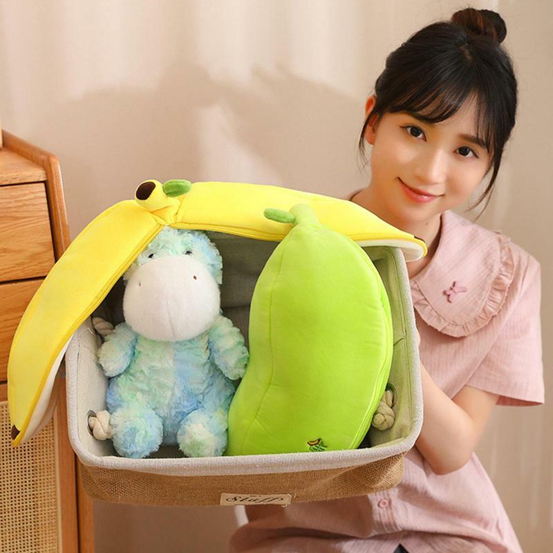 Детская игрушка, удобный Ослик, дизайнерское животное, плюшевое животное для детей, прочный реалистичный милый банановый Ослик с длинной искусственной игрушкой