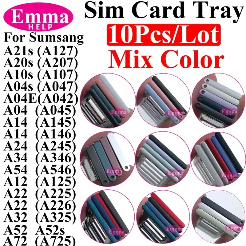 Card Phone Adapter Drawer For Samsung Sim Card Reader Holder SIM Card Tray Holder Slot A10s A20s A21s A22 A14 A52 A24 A72 A54