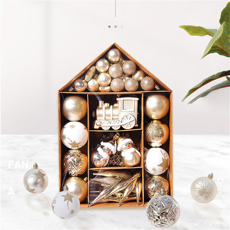 Bolas de Navidad de 70 piezas para decoración del hogar, adorno colgante para árbol de Navidad
