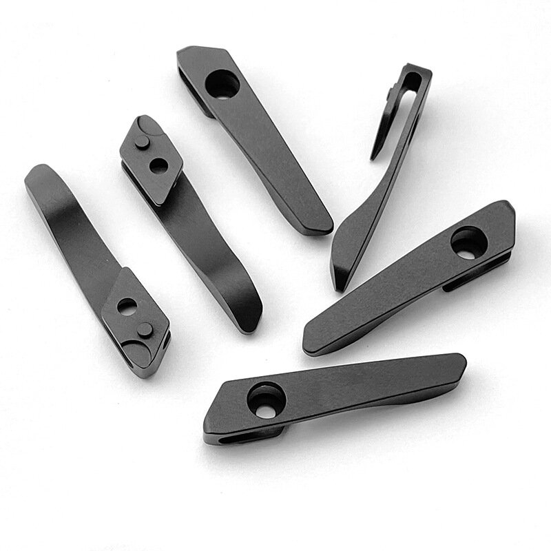 1PCS Folding Knife Back Clip Titanium Alloy CNC Pocket  Waist  Clip For Strider SNG/SMF Knife Clamp
