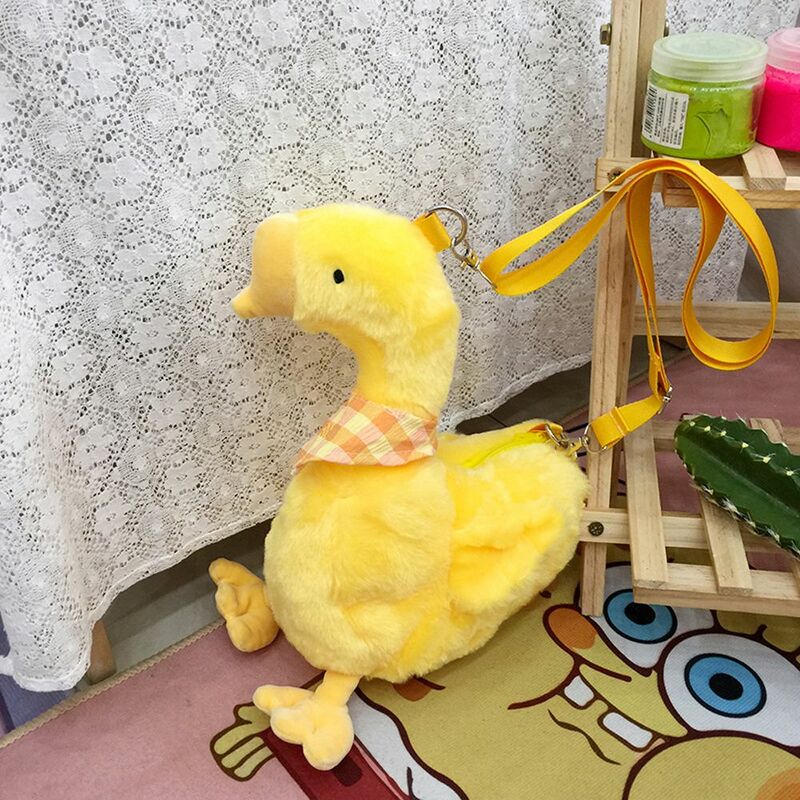 Модная Подарочная гусиная мультяшная игрушка в Корейском стиле с изображением утки для девочки, плюшевая сумка, женская сумка через плечо, сумка через плечо