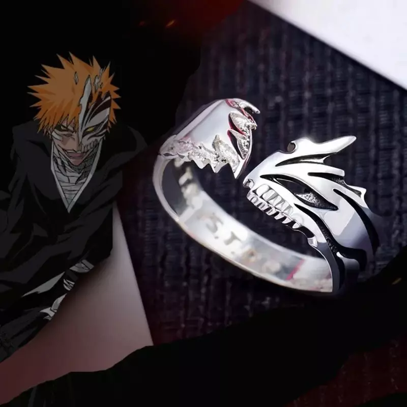 Perangkat periferal Anime Kurosaki Ichigo cincin Cosplay mode Aksesori Perhiasan uniseks cincin pasangan dapat disesuaikan hadiah alat peraga kostum