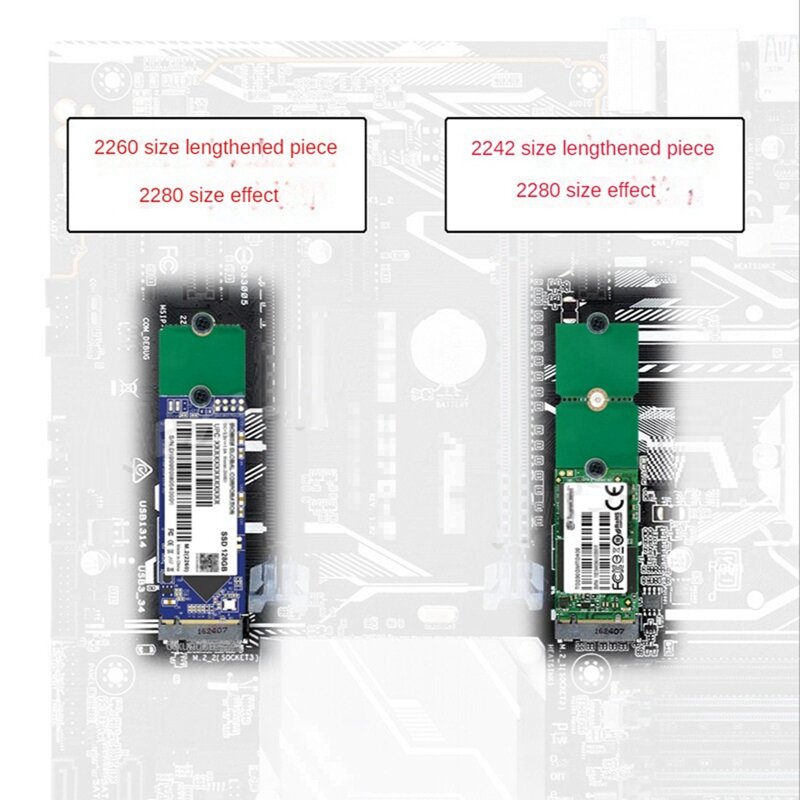 NGFF NVME M.2 Extended Bracket 2230 To 2242/2260/2280, 2242 To 2280, 2260 To 2280 Transfer Adapter Expansion Rack Board