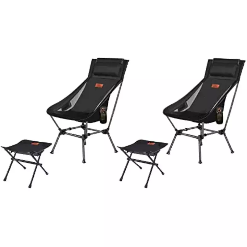 AnYoker-2 Way Compact Mochila Cadeira, Portátil Dobrável Cadeira De Praia, Bolso Lateral, Encosto De Cabeça, Camping