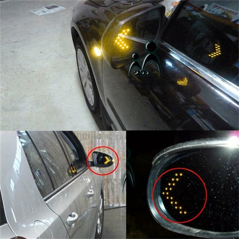 Carro retrovisor Side Mirror Turn Signal Light, Veículo Seta Indicador, 14 LED, 3528SMD, Hot, Universal, Novo, Entrega rápida, 2024