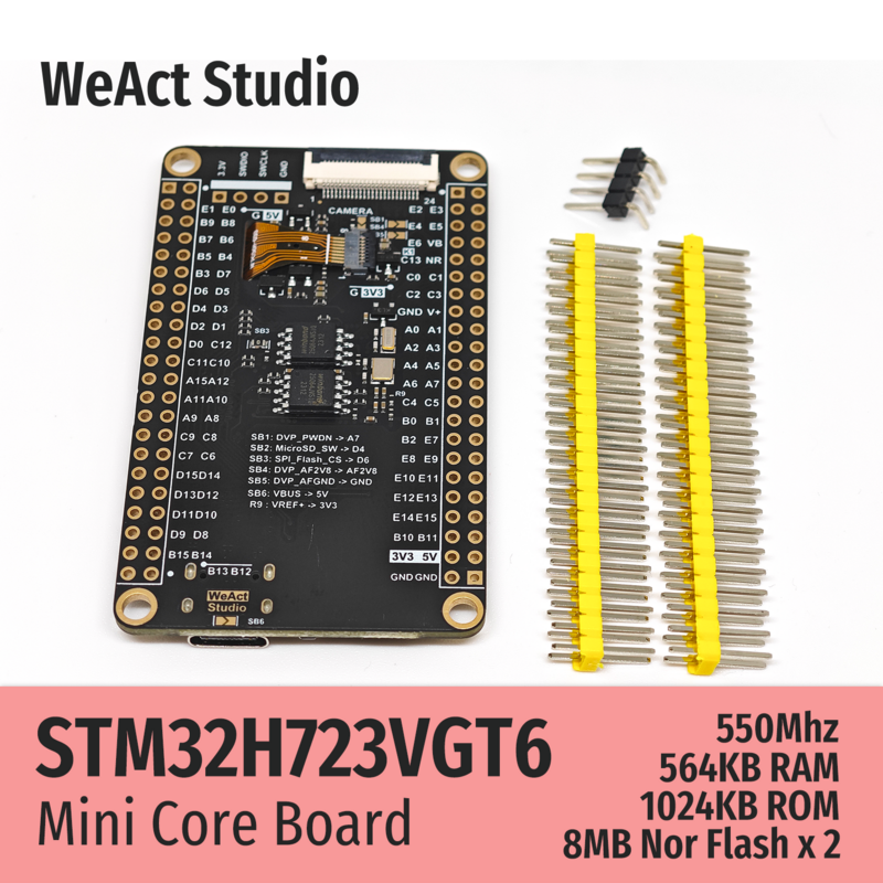 WeAct STM32H723VGT6 STM32H723 STM32H7 STM32 Core Board Demo Board
