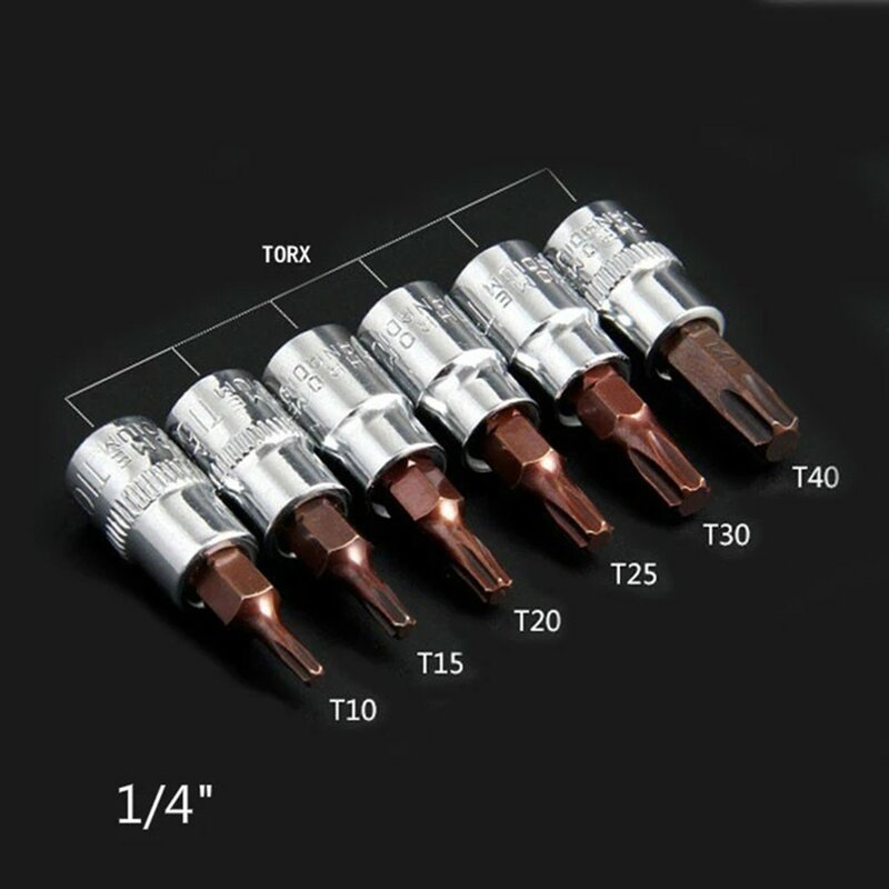 1/4 인치 드라이브 육각 소켓 비트 세트, 드라이버 비트, 수공구, H3, H4, H5, H6, H7, H8, 3mm, 4mm, 5mm, 6mm, 7mm, 8mm, 1 개, 5 개, 6 개