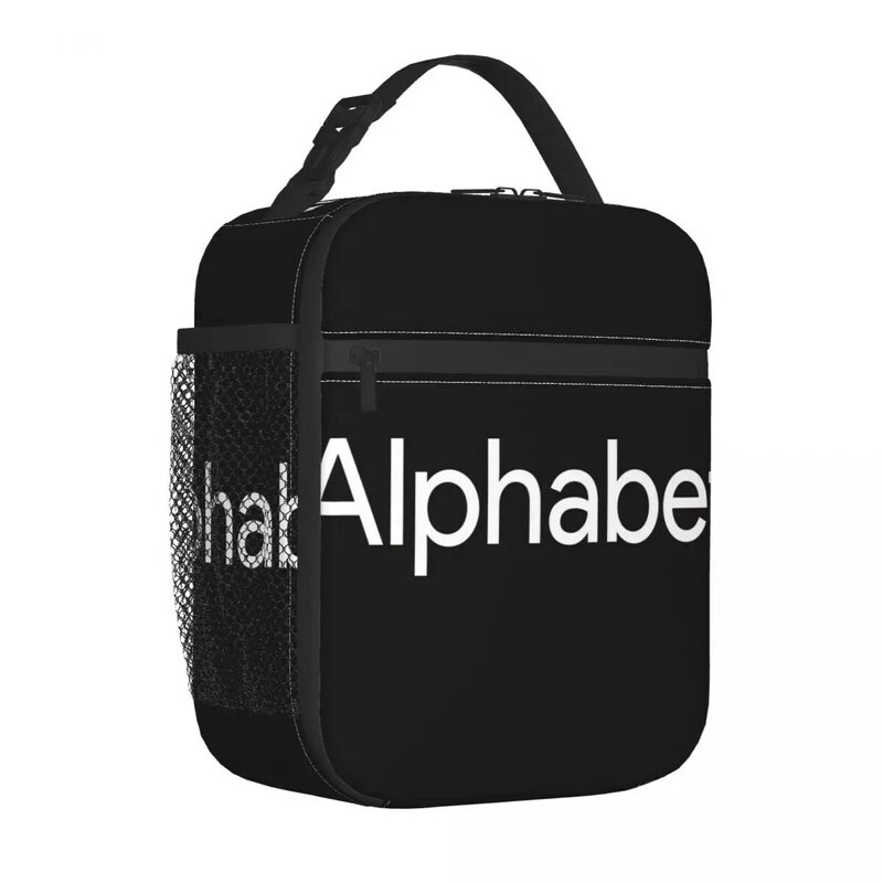 Изолированная сумка для завтрака с логотипом алфавита