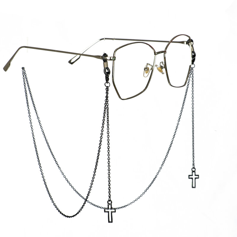 Mode Anhänger Brille Ketten für Frauen Retro Metall Kreuz Sonnenbrille Lan yards Halter Maske Riemen Hals Schnur hängen am Hals Schmuck