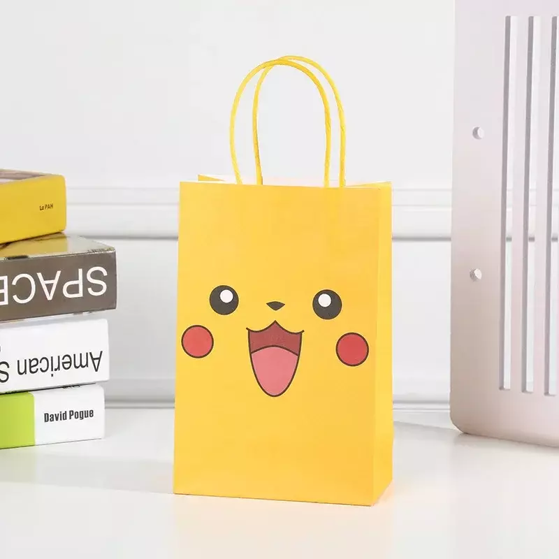Kawaii Pokemon Cartoon Candy Paper Bag, Pikachu Holiday Gifts, Favorita Top Embalagem, Festa do Evento, Suprimentos festivos, Jardim de casa