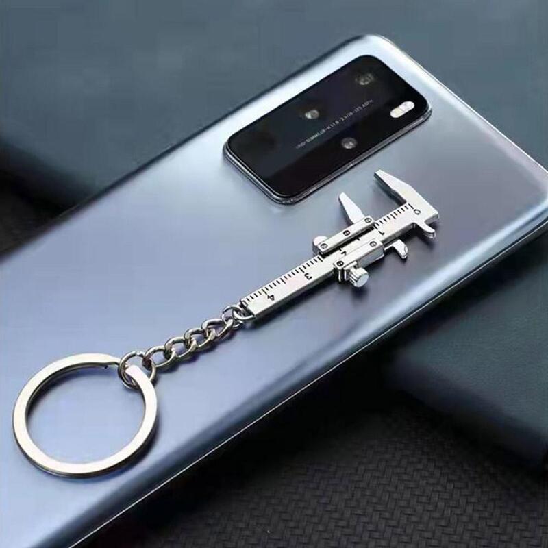 Mini Portable Cute Vernier Caliper Keychain Charm Men's Ladies Car Bag Keychain Accessories Small Gift