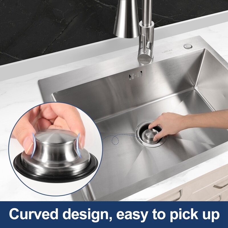 2PCS Kitchen Sink Drain Stopper Garbage Disposal Stopper 3.35 Inch Sink Drain Plug, Fits Standard Kitchen Drain