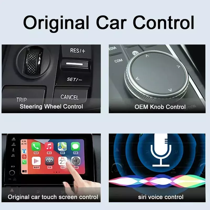 Samochodowa Mini skrzynka AI LED do Apple Carplay Adapter bezprzewodowy samochodowym przewodowym CarPlay do bezprzewodowego CarPlay USB z wtyczką i odtwarzać ai Box