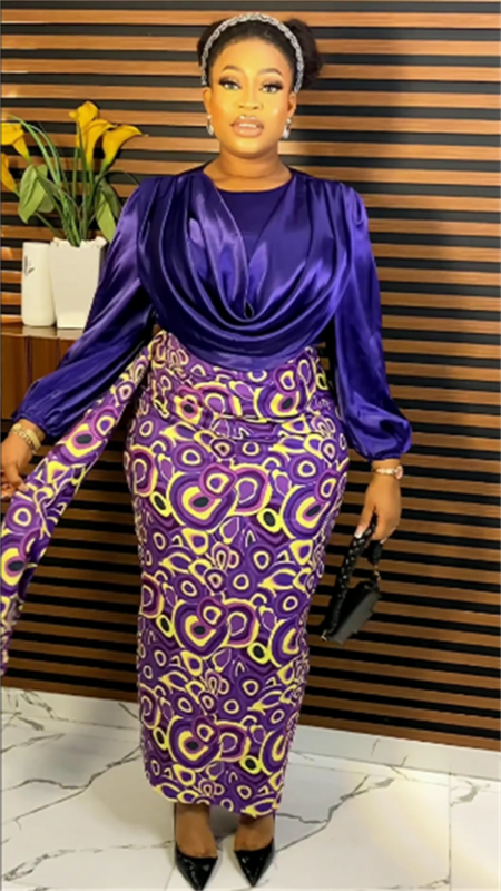 Md plus size afrikanische elegante Party kleider für Frauen neue Mode Chiffon Maxi langes Kleid Kaftan muslimisches Kleid Damen bekleidung