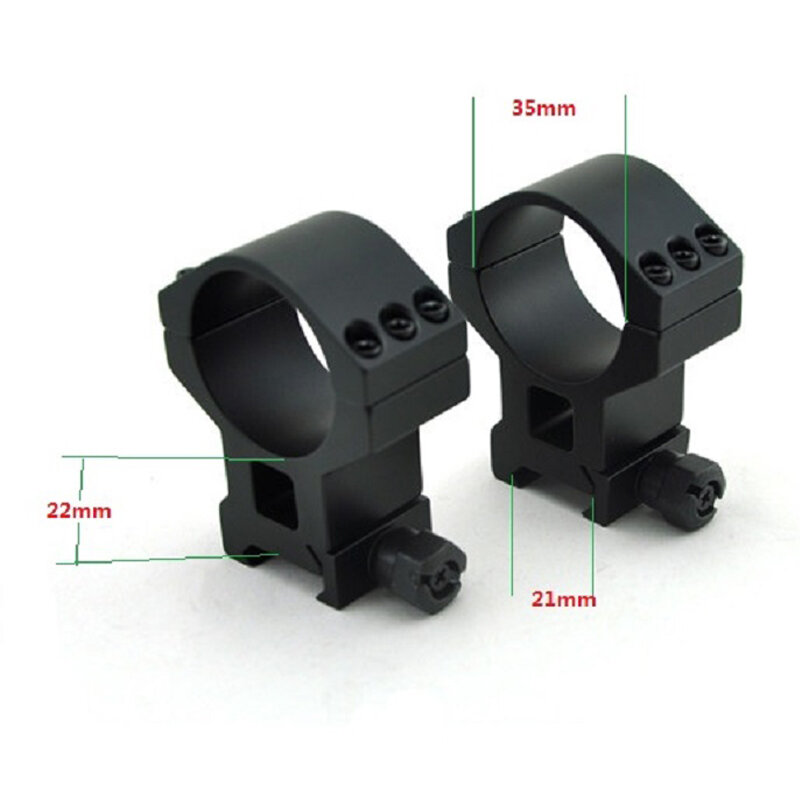 Visionking 2Pcs Hunting Riflescope Aluminum Mounts Ring for Dia 25.4mm 30mm 35mm Tube 11mm 21mm Dovetail Picatinny Rail Tactical