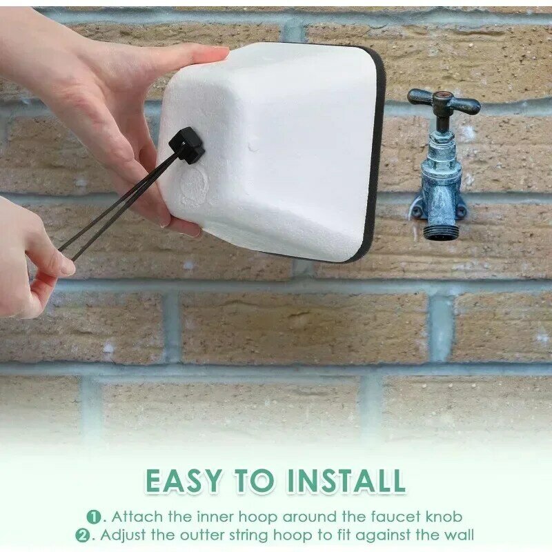 Winter Outdoor Faucet Cover Self Sealing Thermal Insulation Foam Reusable Fastening Ring Tap Protection From Freezing