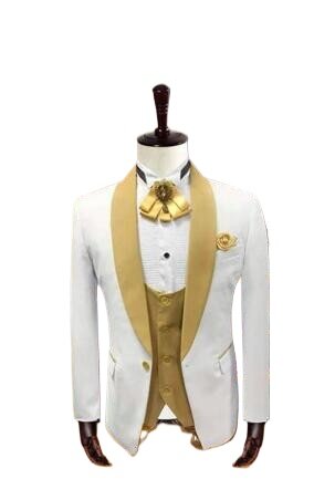 2024 Men's Suit Slim-fit Pointy Collar One-button Wedding Tuxedo PROM Men's Suit Three-piece Set Wedding Suits for Men