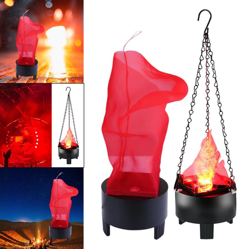 야외 크리스마스용 3D 인공 불꽃, 깜빡이는 캠프파이어 램프
