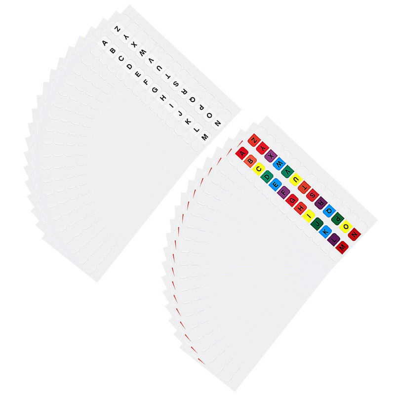Цветные книжные наклейки, маленькие липкие вкладки, блокнот, маркеры для страниц, алфавитные руководства по файлам