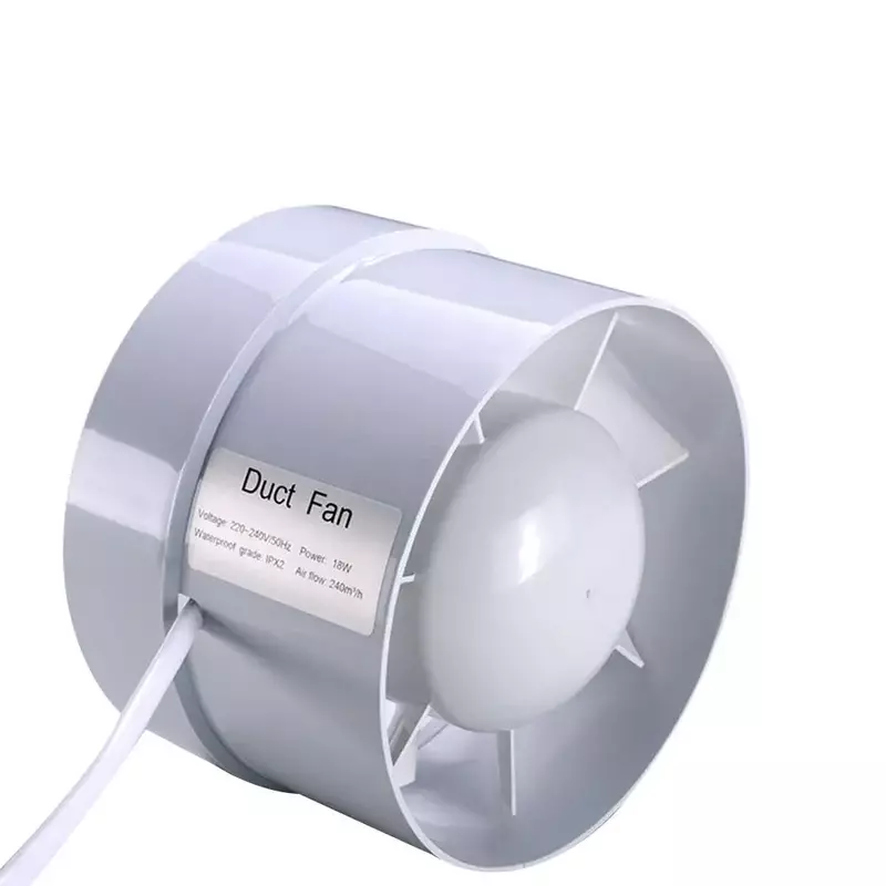 Ventilatore per condotto in linea da 220V 4 pollici tubo di ventilazione a soffitto aspiratore per ventilatore canalizzato esausto per forniture da bagno