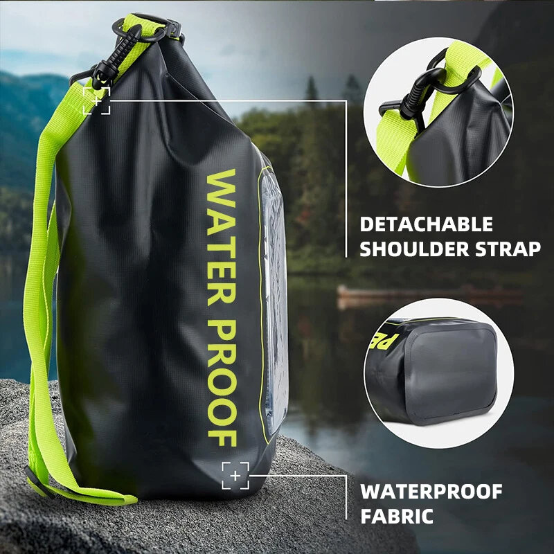 5L Dry Bag Touch Screen Waterproof Bags for Trekking Drifting Rafting Surfing kayak Outdoor Sports Bags Camping Equipment