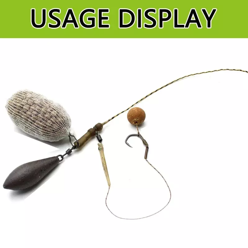 50pcs Carp Fishing Accessories PVA Bag Link Clip Quick Change Feeder Swivels ForCarp Hair Rig Tool Carp Coarse  Method Feeder