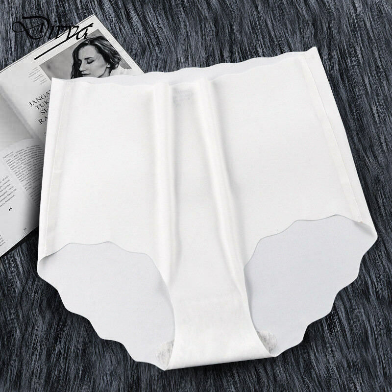 Celana dalam wanita, pinggang tinggi perut mulus es sutra selangkangan katun tembus udara pinggul