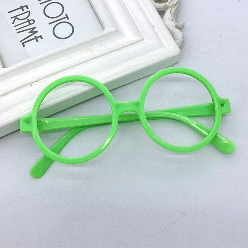 Nuovo film carino Cosplay occhiali Arale bambini cornice nera occhiali rotondi per bambini puntelli accessori regali occhiali verdi