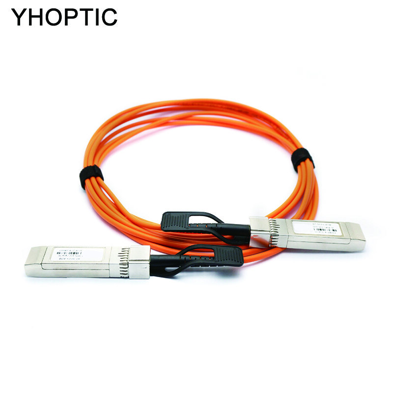 Kabel AOC 10GB SFP OM2, 3/5/7/10/20M 10GB ASE kabel SFP optik aktif (AOC) untuk Cisco,MikroTik,Ubiquiti... dll beralih serat optik