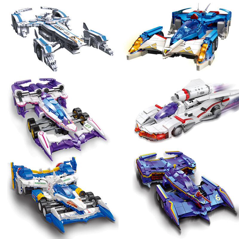 MOC Future GPX Cyber Formula Sports Car Asurada G.S.X bloques de construcción, juguetes de montaje para niños, juego de regalo de cumpleaños
