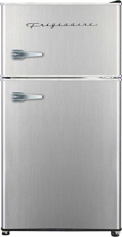 Frigidaire EFR341, 3.1 cu ft 2 문짝 냉장고 및 냉동고, 플래티넘 시리즈, 스테인리스 스틸, 더블