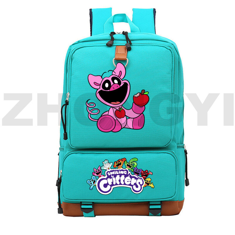 Модный школьный рюкзак для мальчиков с улыбающимися животными, школьный рюкзак для девочек-подростков, женский, Детский рюкзак для начальной школы, Холщовый дорожный рюкзак