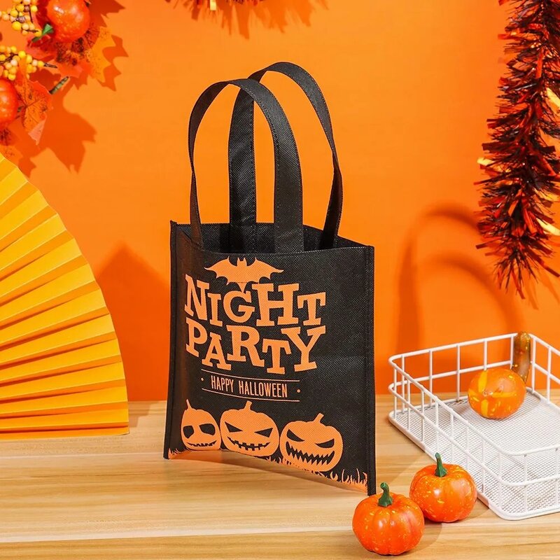 Cukierek albo torby na prezent impreza z festiwalem duchów dostarcza nietkane torebki z cukierkami na dyniowa wiedźma nietoperza wesołego Halloween dekoracje na przyjęcie