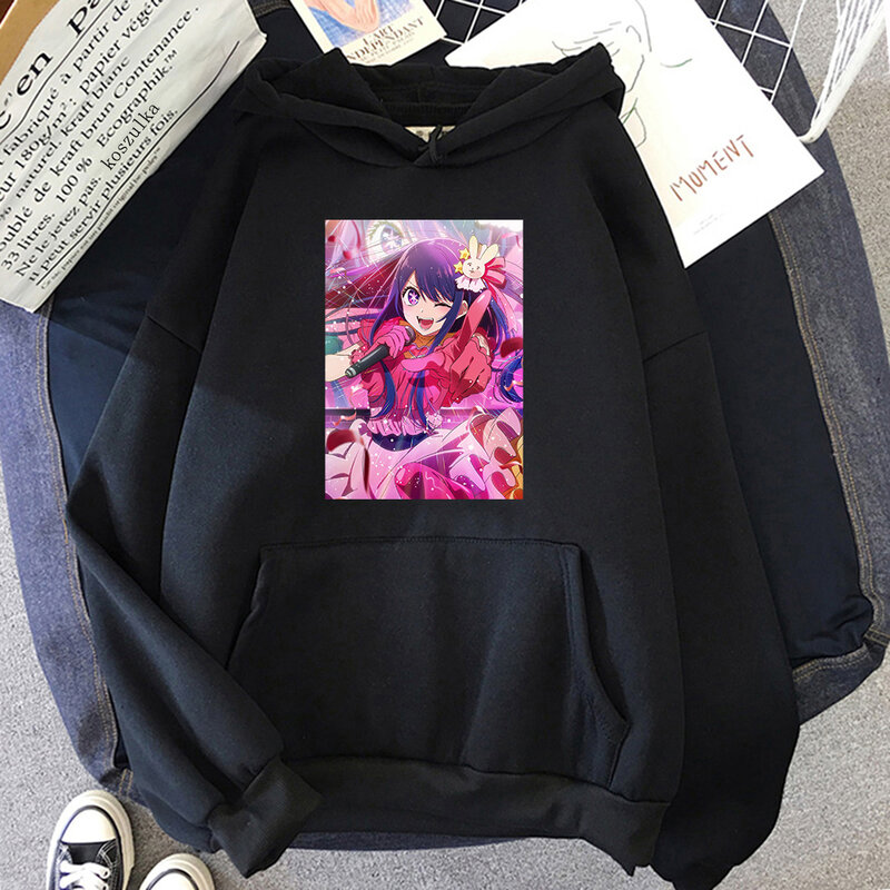 Anime Oshi No Ko Ai Hoshino Hoodies Vrouwen Esthetische Grafische Hoodie Unisex Kleding Tops Vintage Fleece Pullovers Sweatshirt