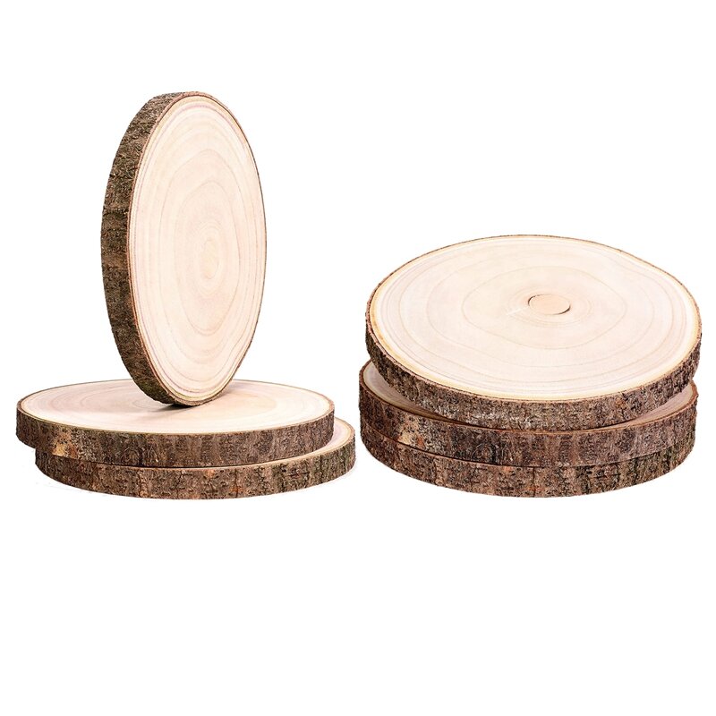 3 Pcs Large Wood Slices For Centerpieces, Wood Rounds For Wedding Centerpiece, DIY Projects, Painting, Etc