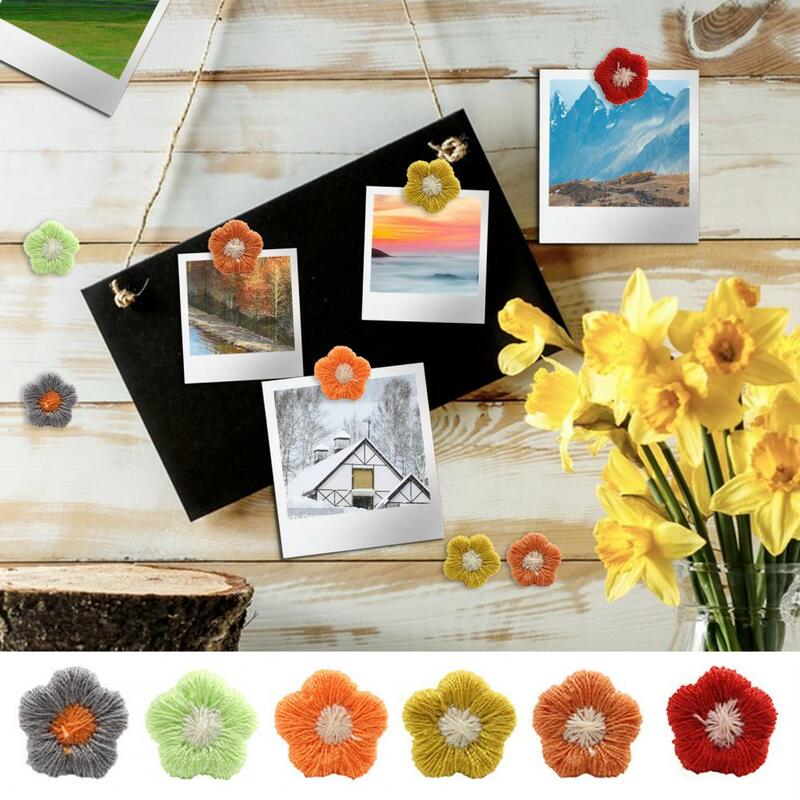 Classroom Flower Pushpins Colorful Embroidery Flower Pushpins for Office Home Decor Bulletin Boards Whiteboards Corkboards