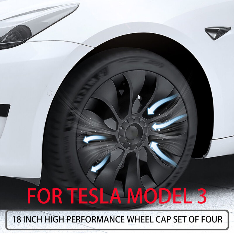 For Tesla Model 3 Hub cap Original Car Replacement Wheel Cap 18-Inch Automobile Hubcap Full Cover Accessories Whirlpool hub21-22