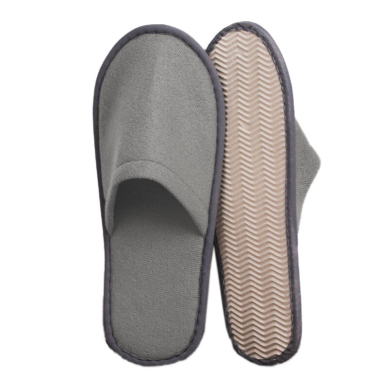 2Pairs Women Men House Slippers Soft Hotel Home Slipper Couples Indoor Closed Toe Shoes Non Slip Flats Bedroom Silent Slides