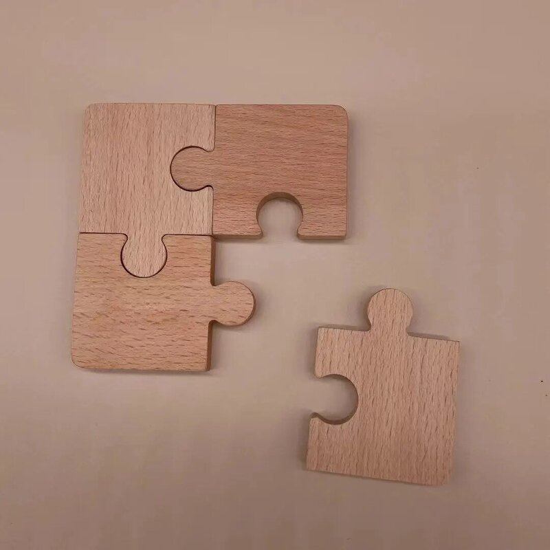 Faia De Madeira Puzzles Dois Círculos Do Quebra-cabeça Iniciante Fivela Brinquedos Educativos Para Crianças Crianças Montessori Brinquedos Presentes