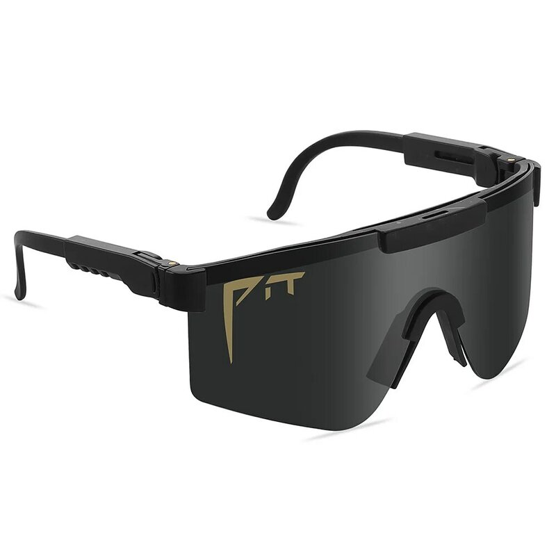 Pitt Viper okulary przeciwsłoneczne do jazdy kolorowe soczewki z wu400 do okularów przeciwsłonecznych do sportów na świeżym powietrzu z lustrzaną torbą i nogawkami, bez P