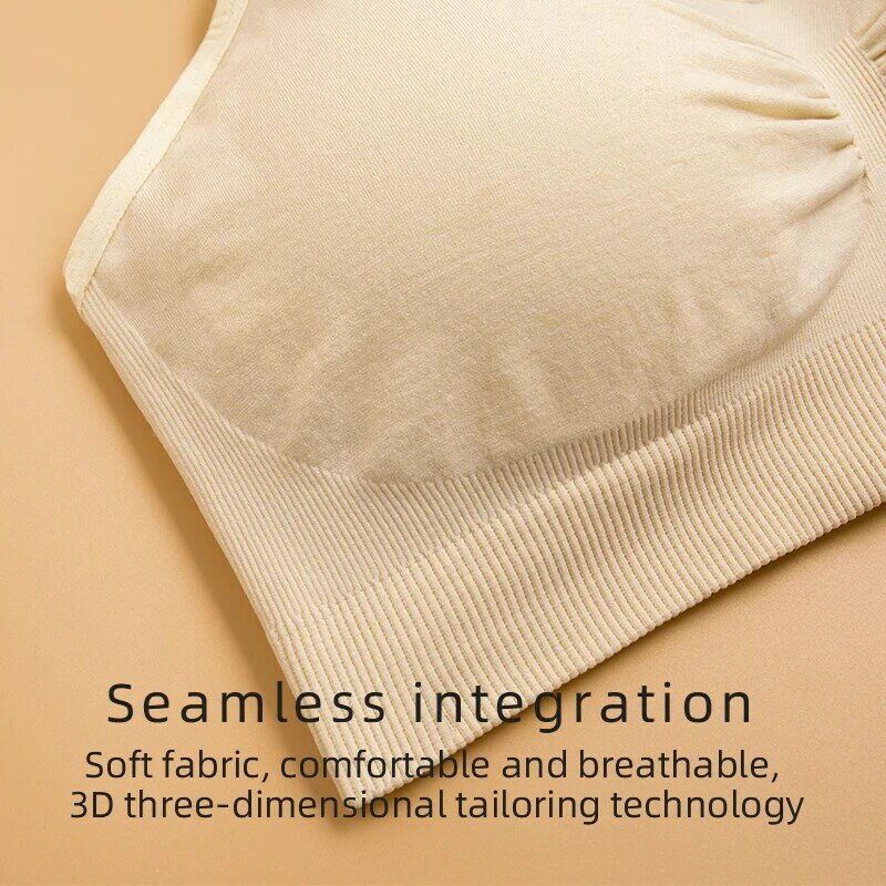 Conjunto de 3 sutiã de algodão, alta qualidade, respirável, sem costura, tamanho grande, para mulheres grávidas