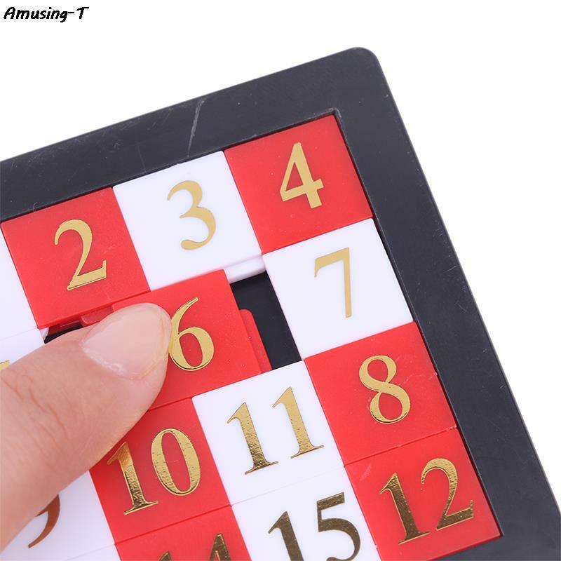 1 buah 1-15 nomor Puzzle geser permainan teka-teki otak latihan otak mainan pendidikan mengembangkan untuk anak-anak