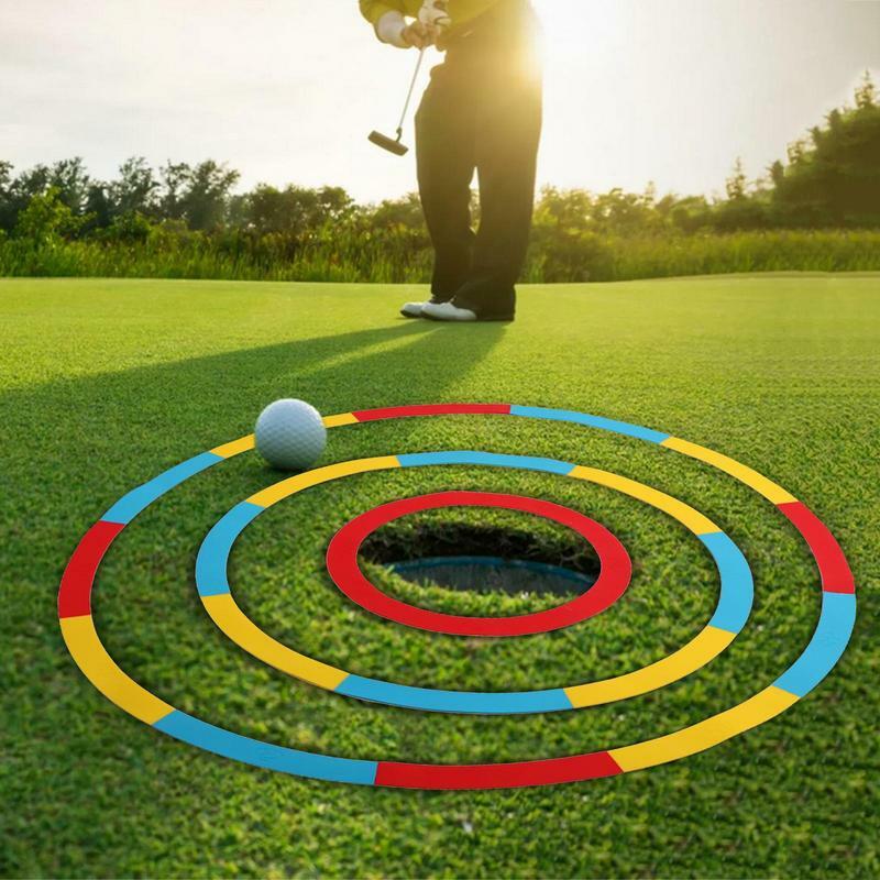 Impermeável Golf Putting Aid, Golf Alvo Círculos em Silicone, Economia de espaço, Golf Exerciser Círculos em cores brilhantes para Park