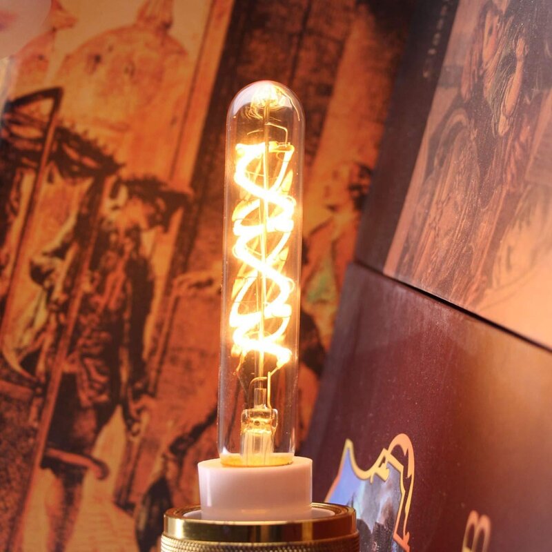 크리스탈 전구, 따뜻한 흰색 백열 촛불 전구, 2200K 소프트 필라멘트, T25 LED 전구, 홈 데코, 2W